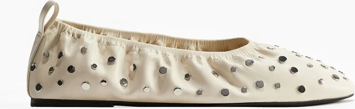 Studded ballet pumps