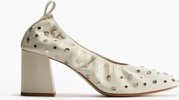 Studded Ballet-Style Pumps