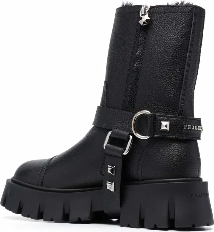 Studded Biker Boots - Image 3