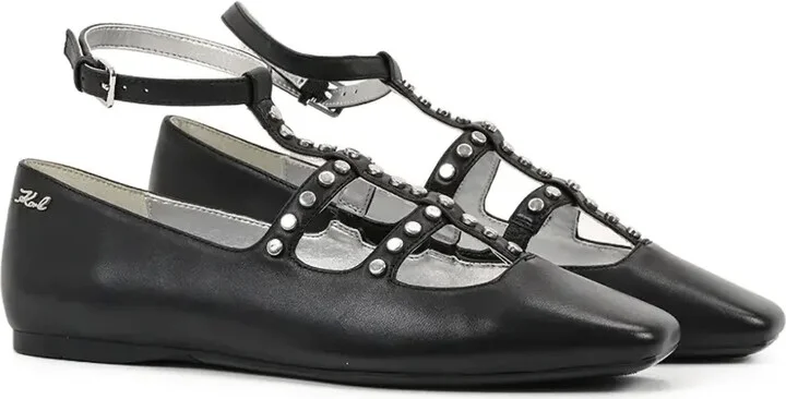 Studded Caged Ballet Flats - Image 2