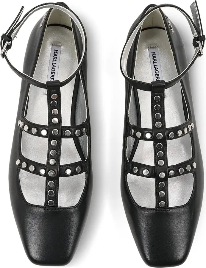 Studded Caged Ballet Flats - Image 4