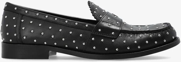 Studded Classic Leather Loafers