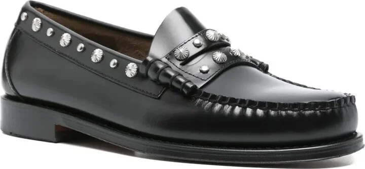 Studded-Detail Leather Loafers - Image 2