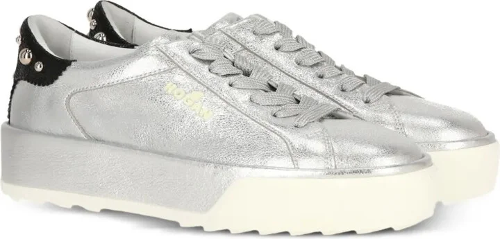 Studded-Detail Leather Sneakers - Image 2