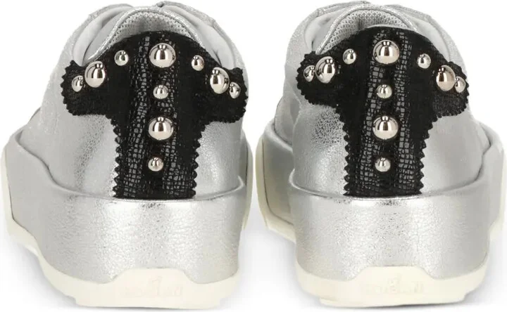 Studded-Detail Leather Sneakers - Image 3