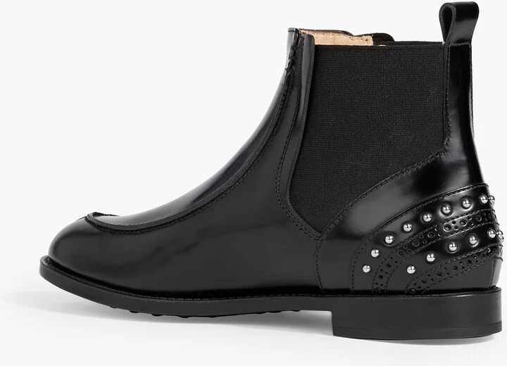 Studded glossed-leather Chelsea boots - Image 3