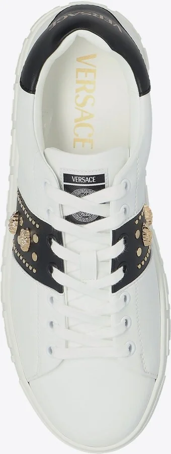 Studded Greca Low-Top Sneakers - Image 3