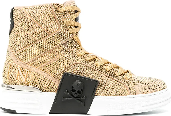 Studded High-Top Sneakers