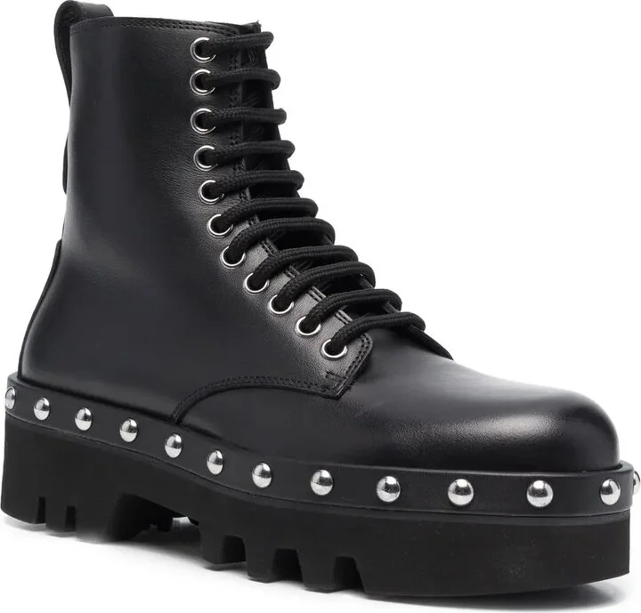 Studded Lace-Up Boots - Image 2