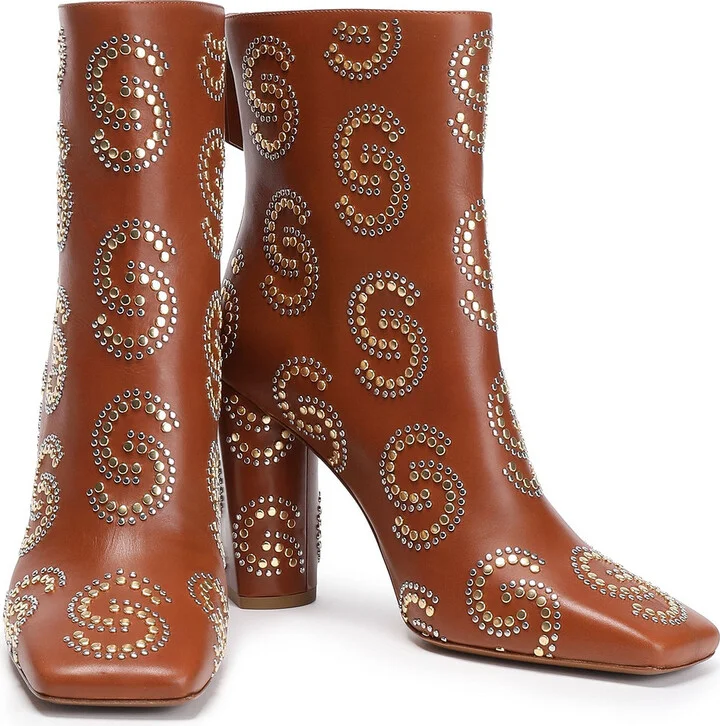Studded leather ankle boots - Image 2