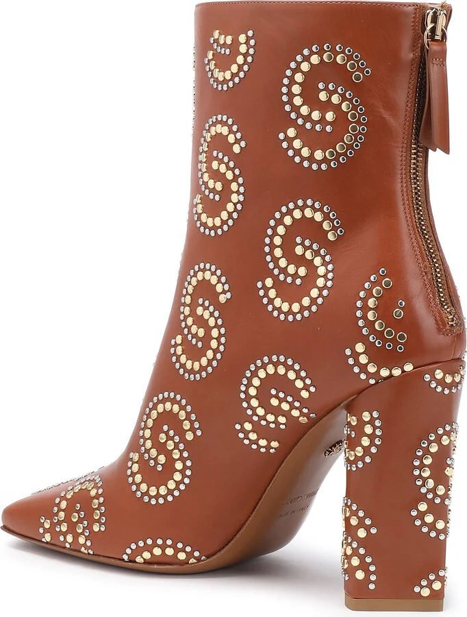 Studded leather ankle boots - Image 3