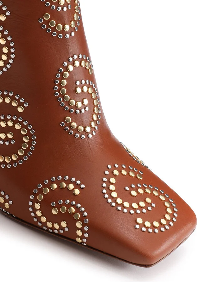 Studded leather ankle boots - Image 4