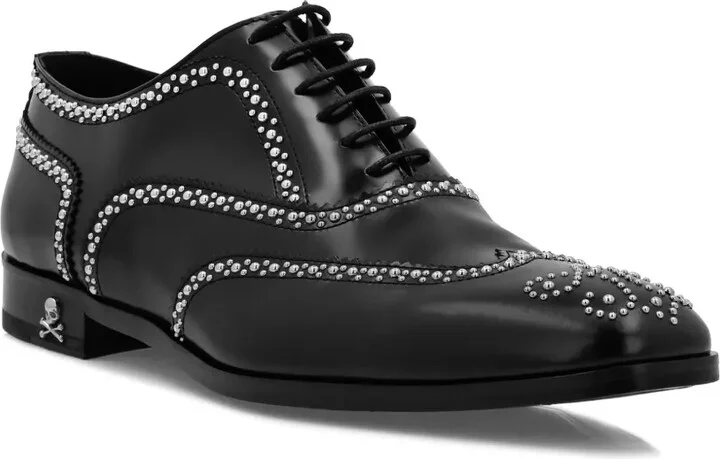 Studded Leather Lace-Up Shoes - Image 2