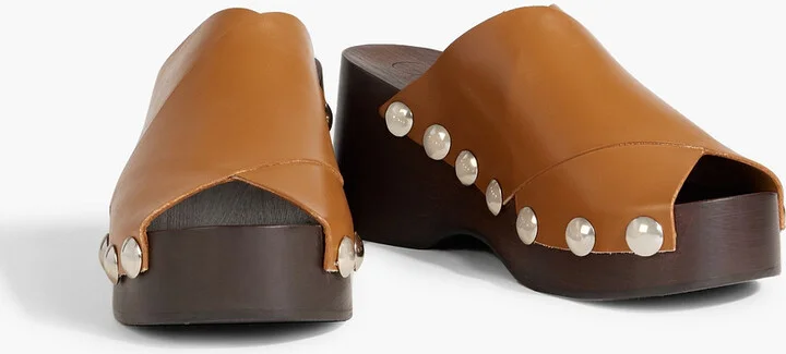 Studded leather platform mules - Image 2