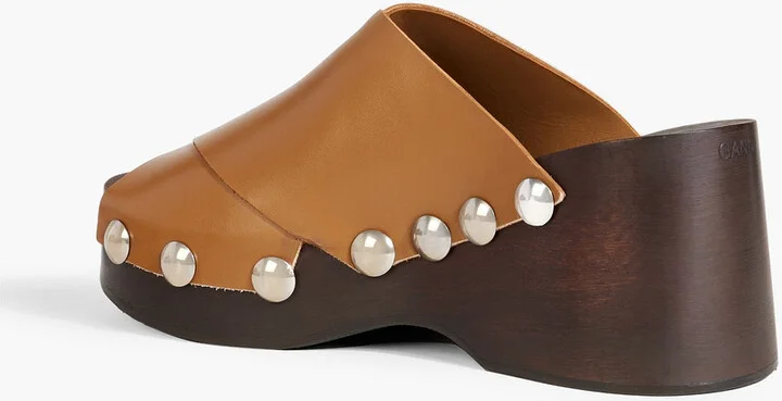 Studded leather platform mules - Image 3