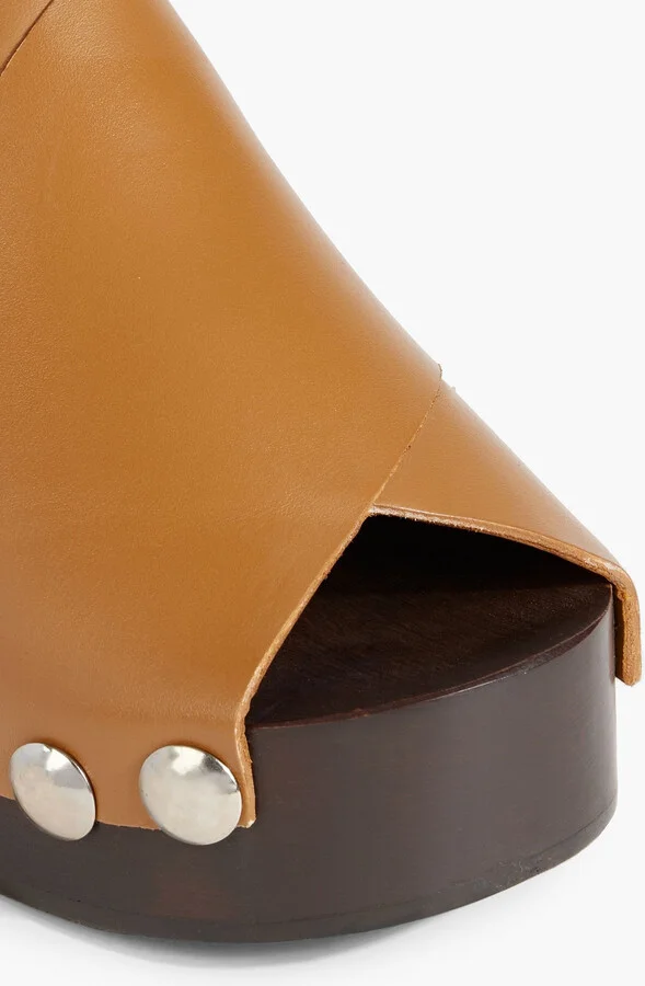 Studded leather platform mules - Image 4