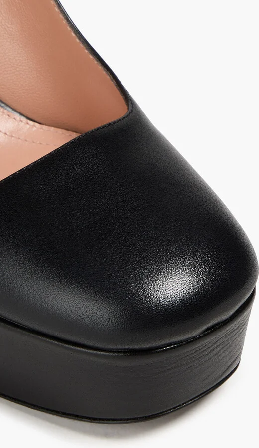 Studded leather platform pumps - Image 4