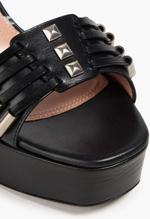 Studded leather platform sandals - Image 4