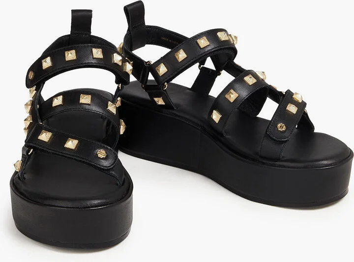 Studded leather platform sandals - Image 2