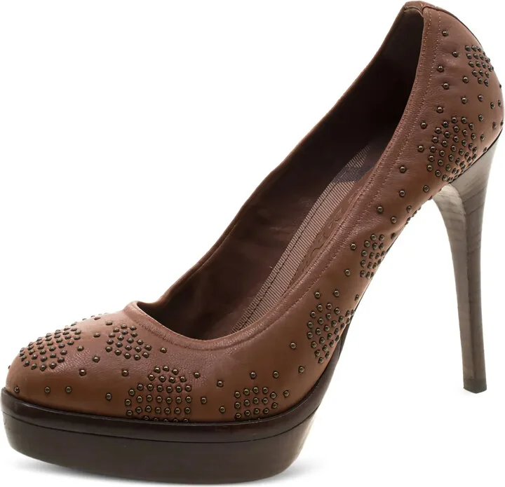 Studded Leather Pumps