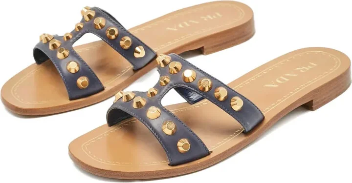 Studded Leather Sandals - Image 2