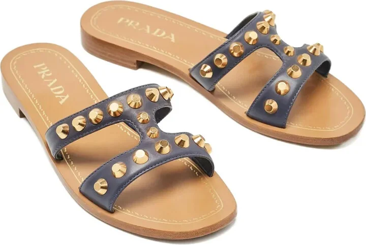 Studded Leather Sandals - Image 3