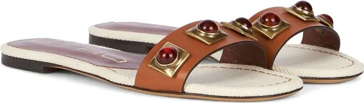 Studded Leather Slides - Image 2