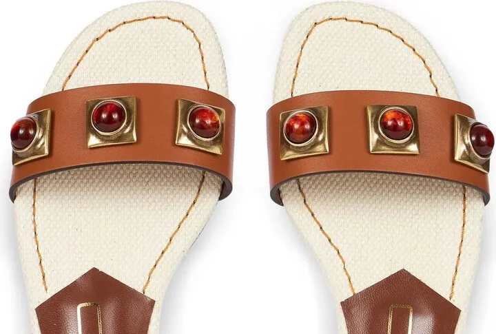 Studded Leather Slides - Image 3