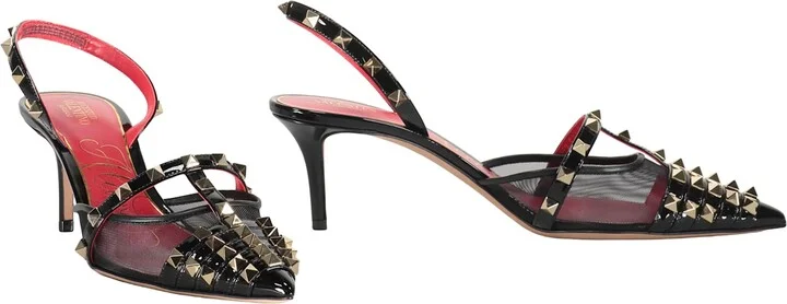 Studded Leather Slingback Pumps - Image 2