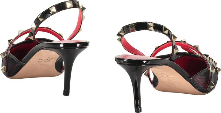 Studded Leather Slingback Pumps - Image 3