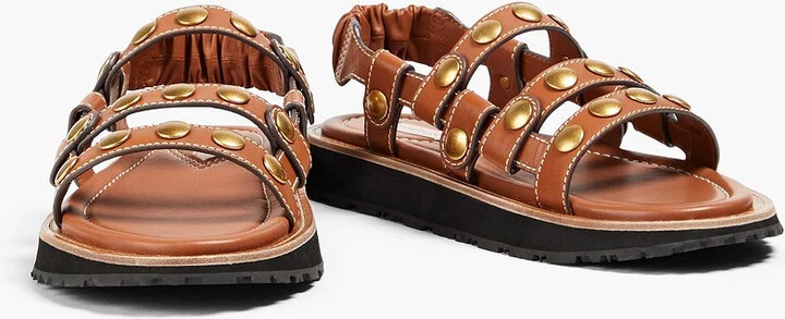 Studded leather slingback sandals - Image 2