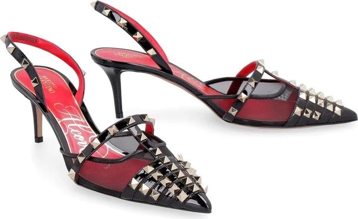 Studded Leather Slingbacks - Image 3