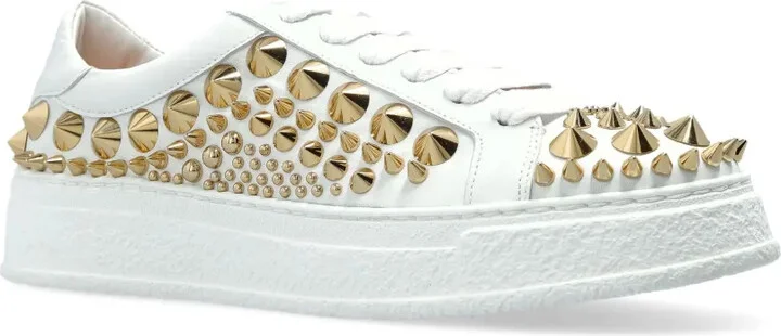Studded Leather Sneakers - Image 2