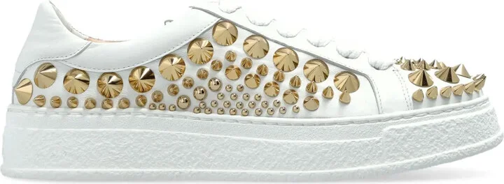 Studded Leather Sneakers