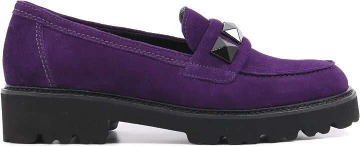 Studded Loafer In Purple