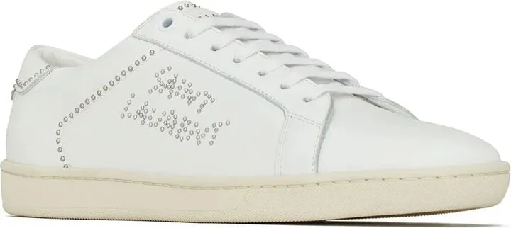 Studded Low-Top Leather Sneakers - Image 2