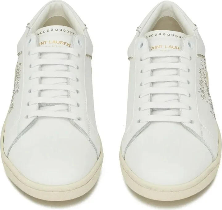 Studded Low-Top Leather Sneakers - Image 4