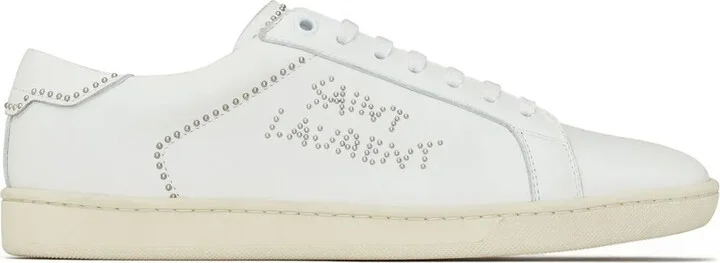 Studded Low-Top Leather Sneakers