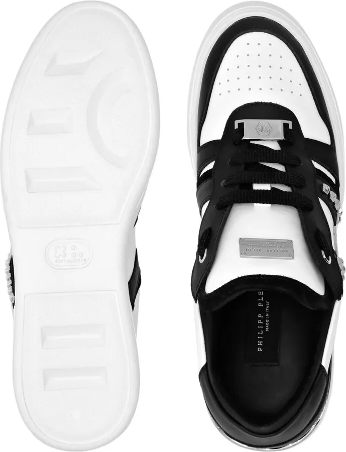Studded Panelled Low-Top Sneakers - Image 3