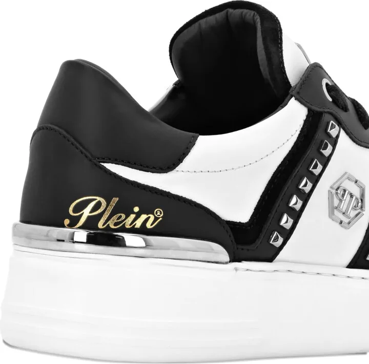Studded Panelled Low-Top Sneakers - Image 4