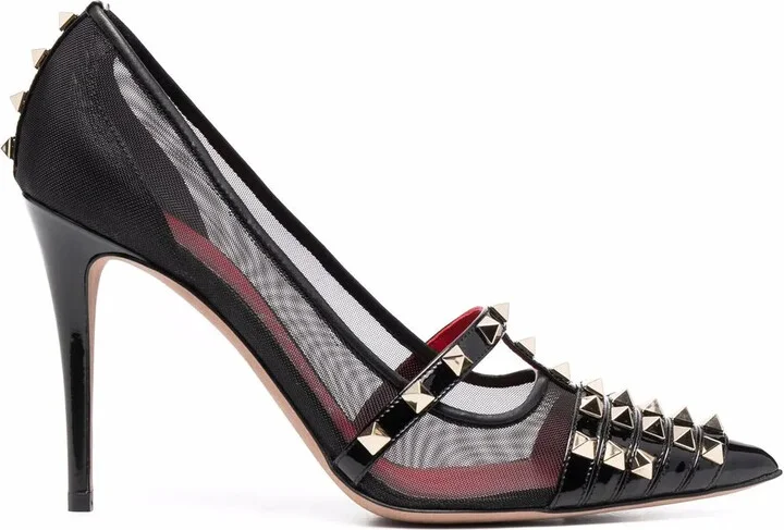 Studded Panelled Pumps
