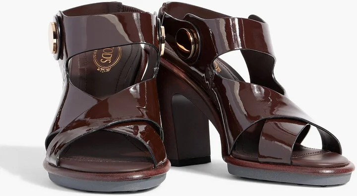 Studded patent-leather sandals - Image 2
