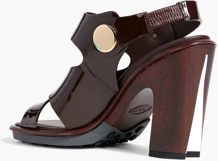 Studded patent-leather sandals - Image 3