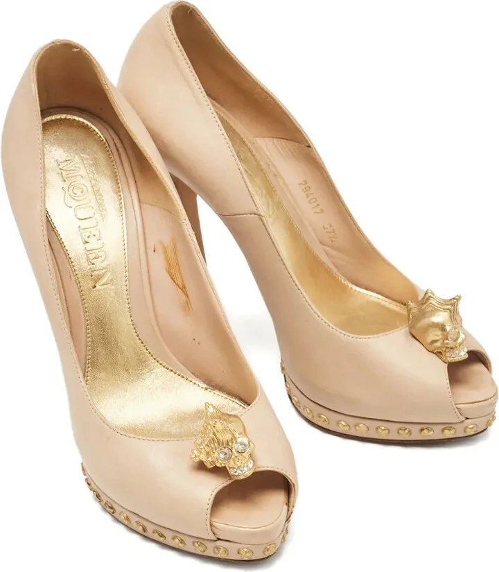Studded Peep-Toe Pumps - Image 2