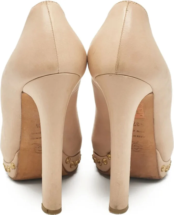 Studded Peep-Toe Pumps - Image 3