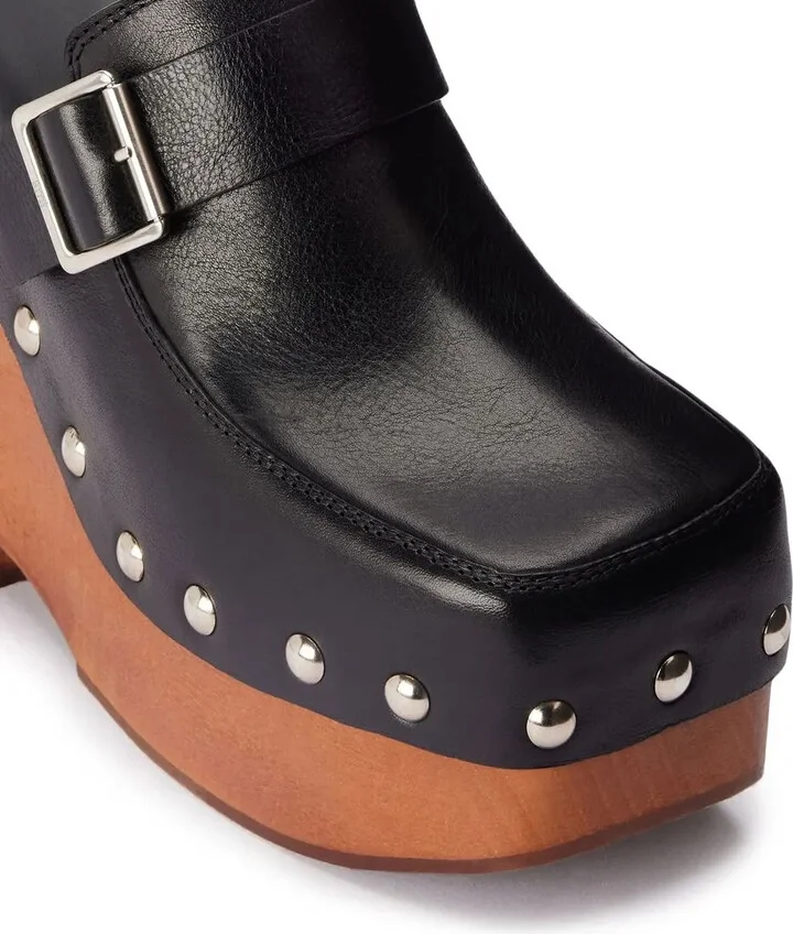 Studded Platform Mules - Image 4