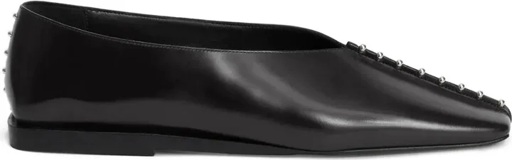 Studded Pointed-Toe Flats