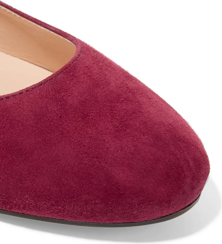 Studded suede ballet flats - Image 4
