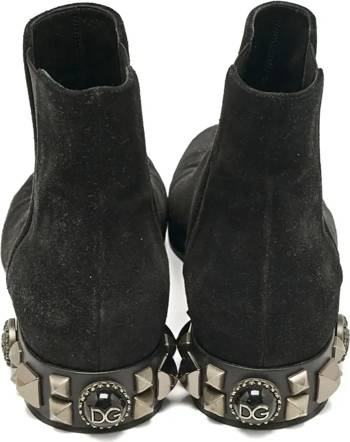 Studded Suede Boots - Image 4