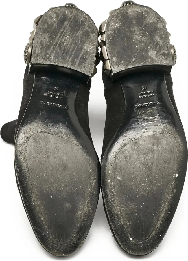 Studded Suede Boots - Image 5